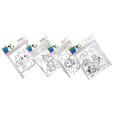 Printed Paint Canvas - 15x20cm with paints & brush